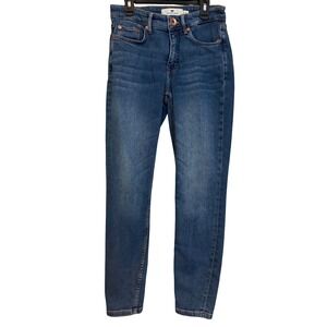 Vineyard Vines Women High Rise Skinny Jeans Medium Wash Blue Denim 2P000008 25